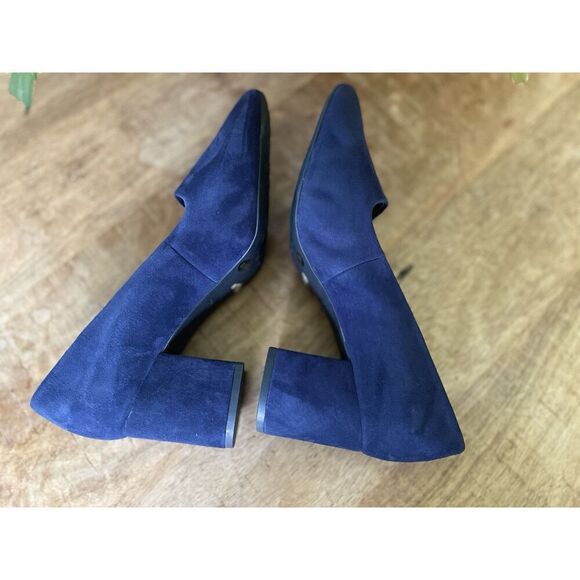 Nurture navy suede block heel pumps 8.5M new, ultra soft & comfy - Picture 5 of 8